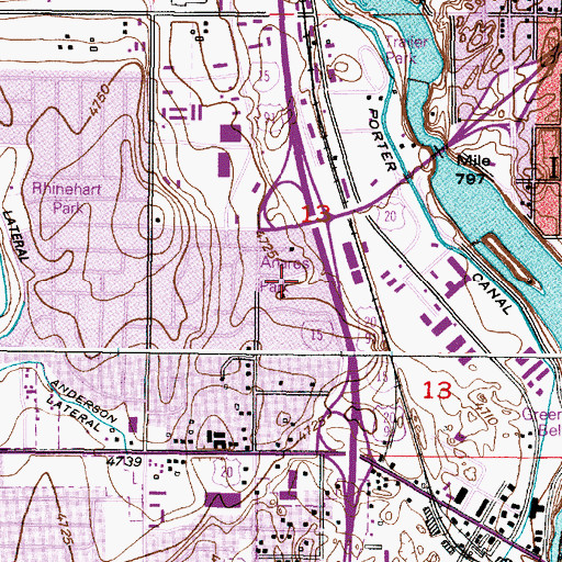 Topographic Map of Anares Park, ID