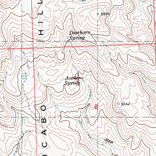 Topographic Map of Antler Spring, ID