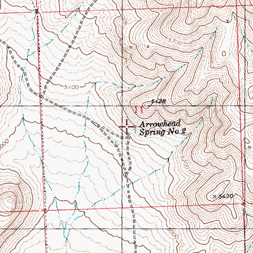 Topographic Map of Arrowhead Spring Number Two, ID