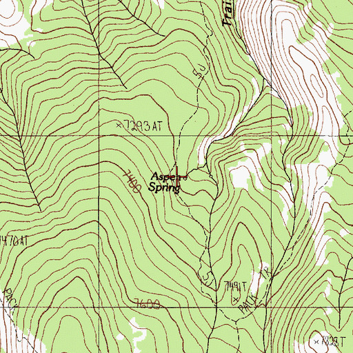 Topographic Map of Aspen Spring, ID