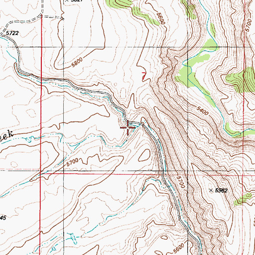 Topographic Map of Badger Creek, ID