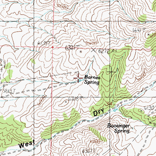 Topographic Map of Barnes Spring, ID