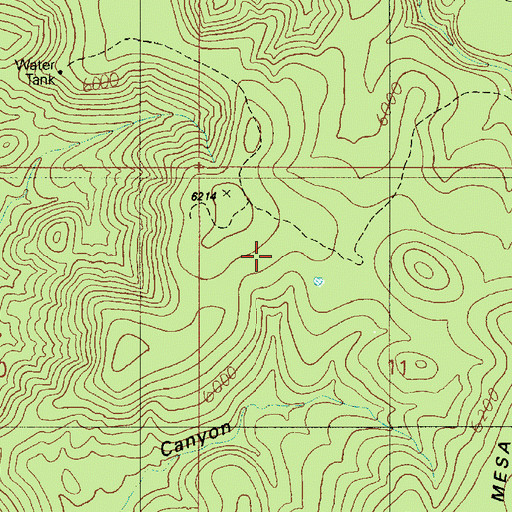 Topographic Map of Hog Tank, AZ