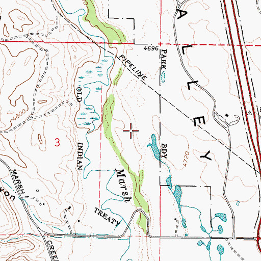 Topographic Map of Bannock County, ID