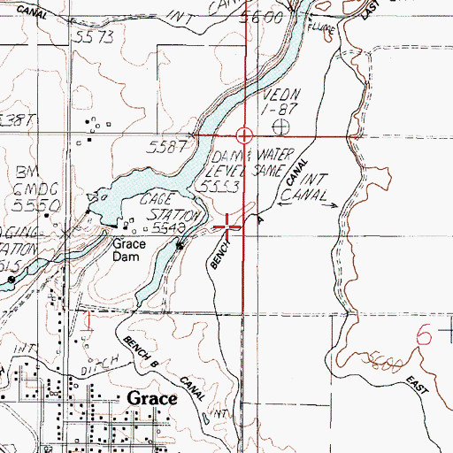 Topographic Map of Bench A Canal, ID
