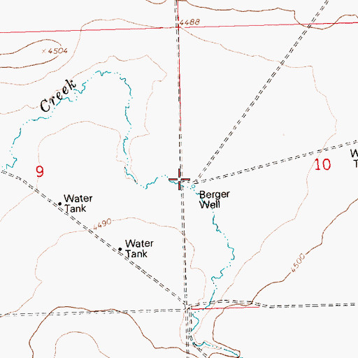 Topographic Map of Berger Well, ID