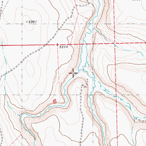Topographic Map of Big Flat Creek, ID
