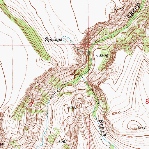 Topographic Map of Brush Creek, ID