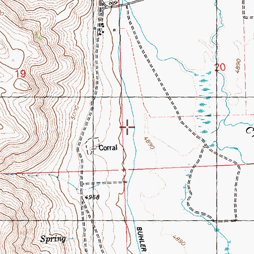 Topographic Map of Buhler Drain, ID