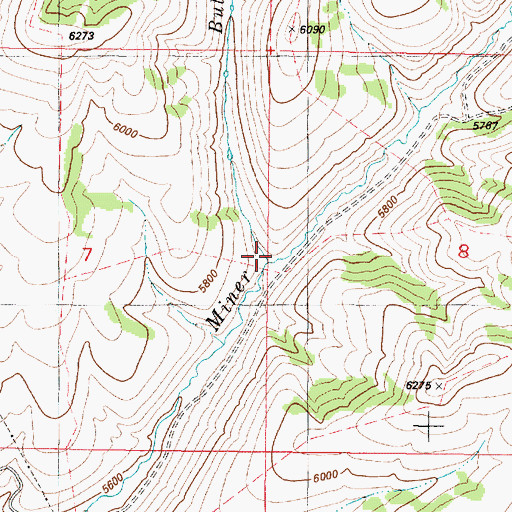 Topographic Map of Bull Creek, ID