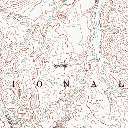 Topographic Map of Horrell Spring, AZ