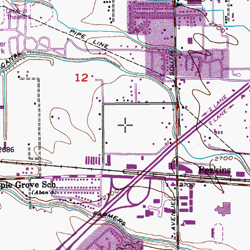 Topographic Map of Boise Towne Square, ID
