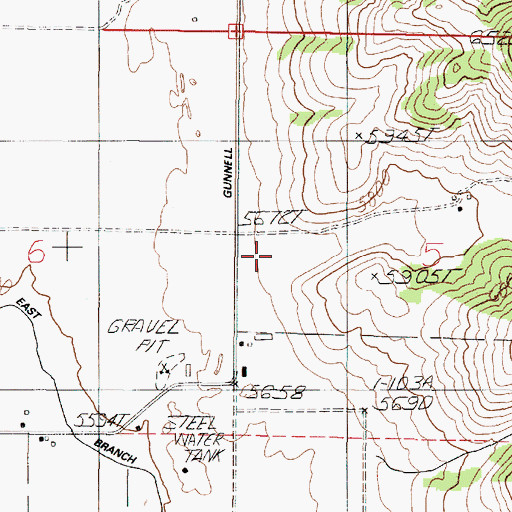 Topographic Map of Burton Canyon, ID