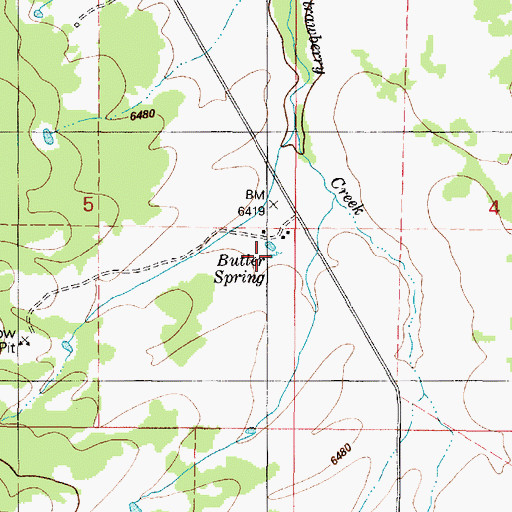 Topographic Map of Butler Spring, ID