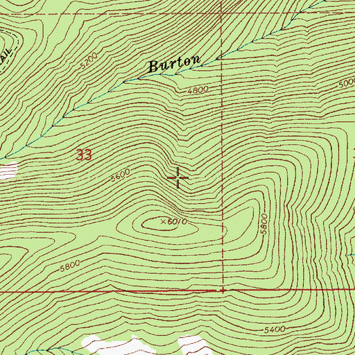 Topographic Map of Boundary County, ID