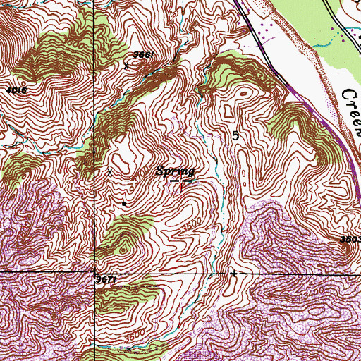 Topographic Map of Horrell Spring, AZ
