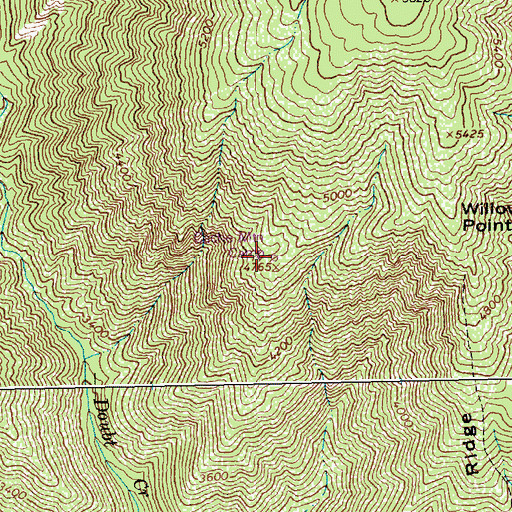 Topographic Map of Cache Mountain Camp, ID