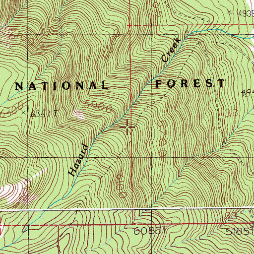 Topographic Map of Campbell Trail, ID