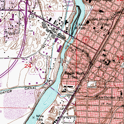 Topographic Map of Capitol Avenue Green Belt, ID