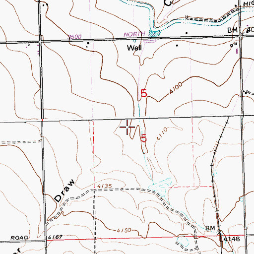 Topographic Map of Cedar Draw, ID