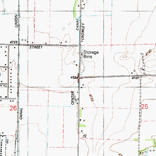 Topographic Map of Center Canal, ID
