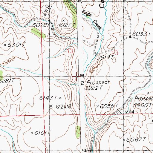 Topographic Map of Chalmplain Creek, ID