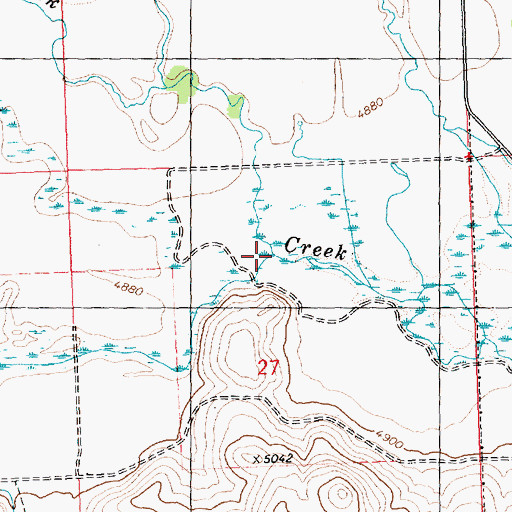 Topographic Map of Chaney Creek, ID