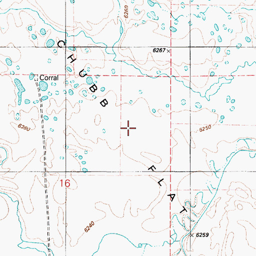 Topographic Map of Chubb Flat, ID