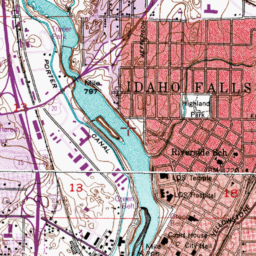Topographic Map of Civitan Park, ID