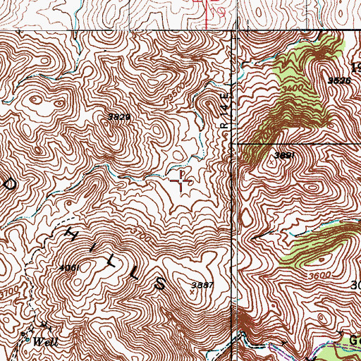 Topographic Map of Horse Tank, AZ