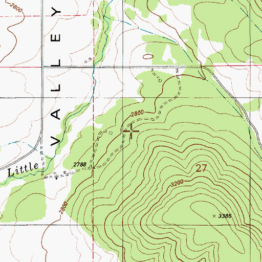 Topographic Map of Coeur d'Alene Reservation, ID