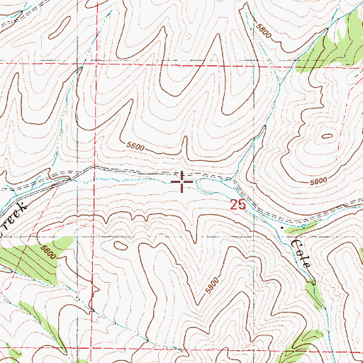 Topographic Map of Cole Creek, ID