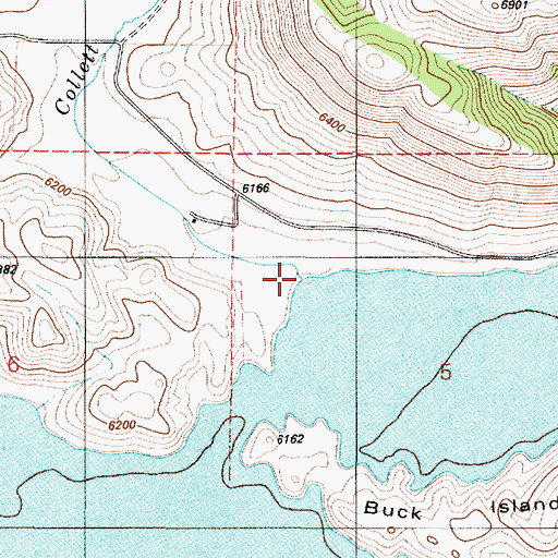 Topographic Map of Collett Creek, ID
