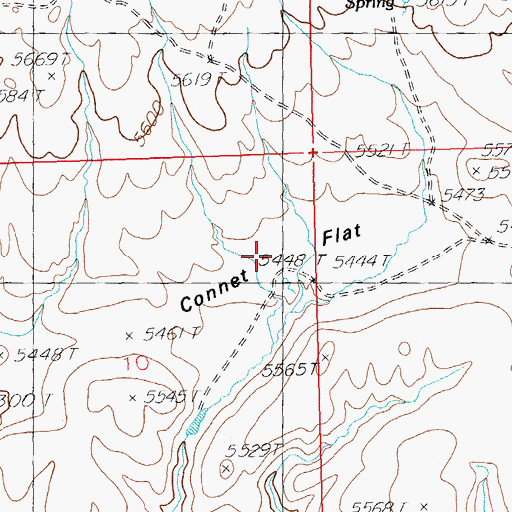 Topographic Map of Connet Flat, ID