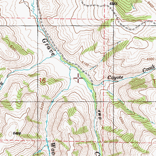 Topographic Map of Coyote Creek, ID