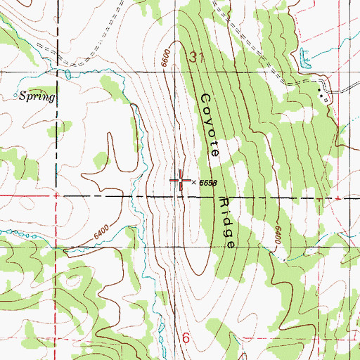 Topographic Map of Coyote Ridge, ID
