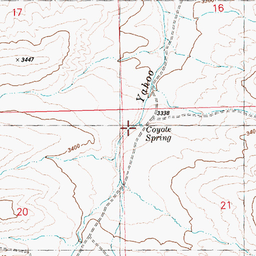 Topographic Map of Coyote Spring, ID