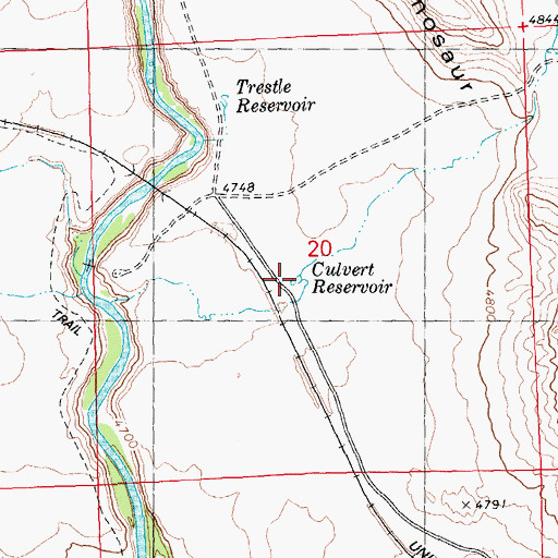 Topographic Map of Culvert Reservoir, ID