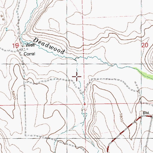 Topographic Map of Curtis Draw, ID