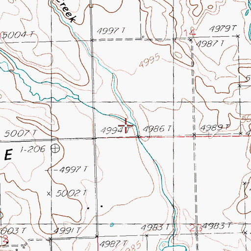 Topographic Map of Daugherty Creek, ID