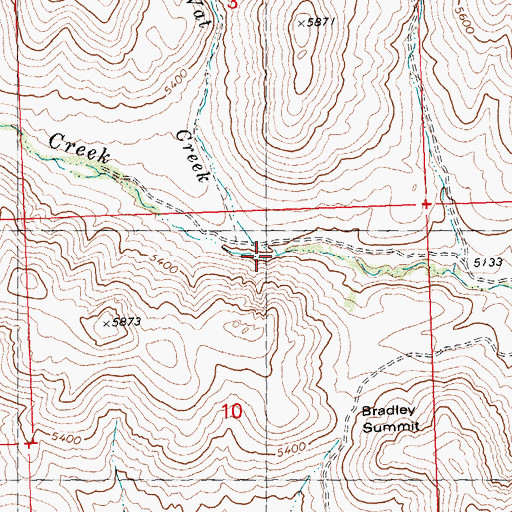 Topographic Map of Dip Vat Creek, ID