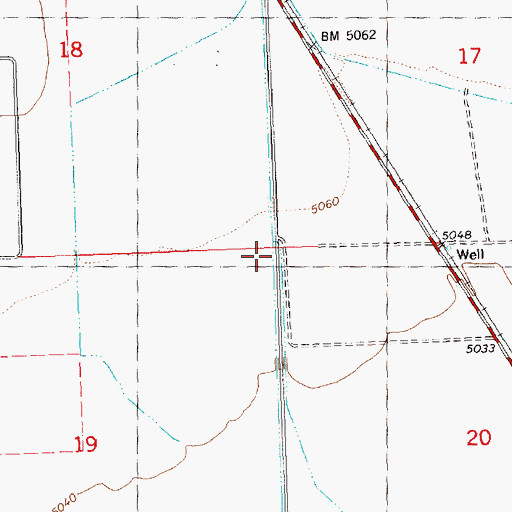 Topographic Map of District Canal Forty-Five, ID