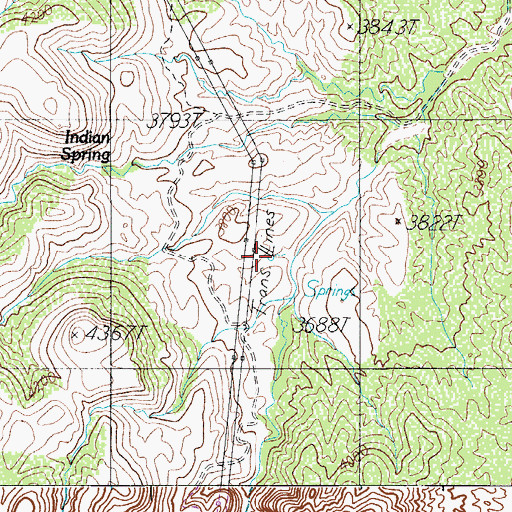 Topographic Map of Indian Spring, AZ