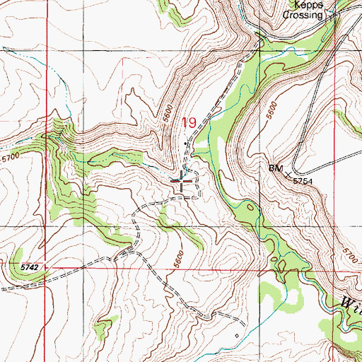 Topographic Map of Dry Hollow, ID
