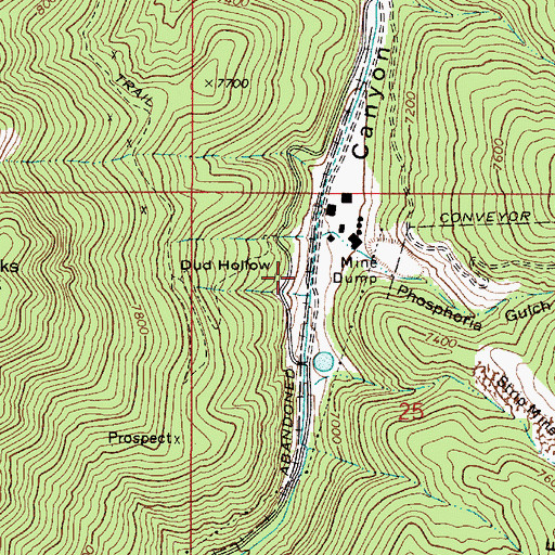 Topographic Map of Dud Hollow, ID