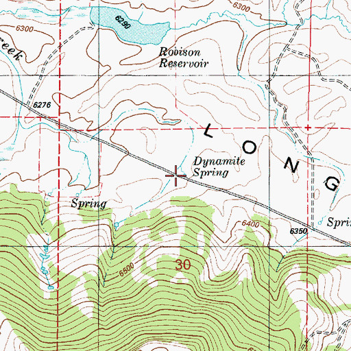 Topographic Map of Dynamite Spring, ID