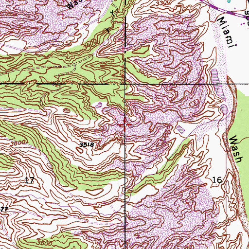 Topographic Map of Inspiration Tailings Dam Number Four, AZ