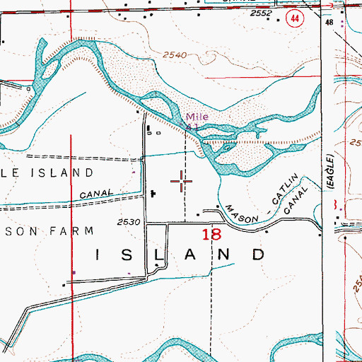 Topographic Map of Eagle Island State Park, ID