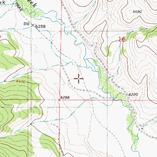 Topographic Map of Emigrant Trail, ID