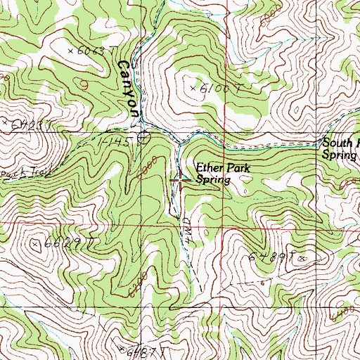Topographic Map of Ether Park Spring, ID